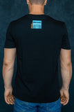 T-Shirt Bengio - Schwarz/Blau/Orange