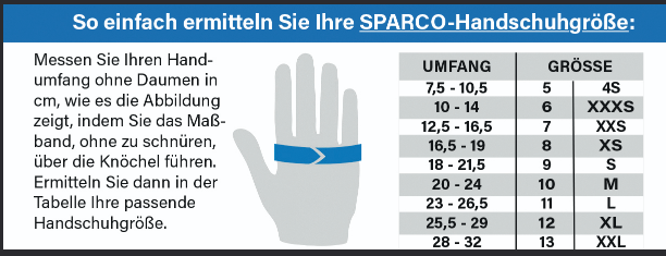 kart handschuhe größentabelle Karthandschuhe lang