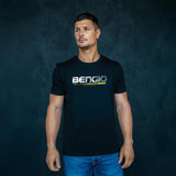 T-Shirt Bengio - Schwarz weiß/gelb