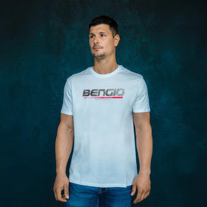 T-Shirt Bengio - weiß grau/rot