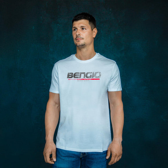 T-Shirt Bengio - weiß grau/rot